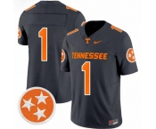 Men's Tennessee Volunteers #1 Charcoal F.U.S.E. Stitched Jersey
