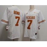 Men's Texas Longhorns #7 Isaiah Bond White FUSE Stitched Jersey