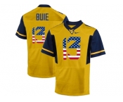 2016 US Flag Fashion West Virginia Mountaineers Andrew Buie #13 College Football Limited Jersey - Gold