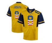 2016 US Flag Fashion West Virginia Mountaineers Karl Joseph #8 College Football Elite Jerseys - Gold