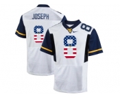 2016 US Flag Fashion West Virginia Mountaineers Karl Joseph #8 College Football Elite Jerseys - White