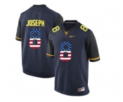 2016 US Flag Fashion West Virginia Mountaineers Karl Joseph #8 College Football Limited Jerseys - Blue