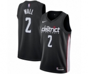 Youth Nike Washington Wizards #2 John Wall Swingman Black NBA Jersey - City Edition