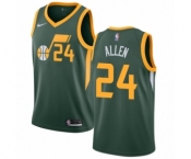 Youth Nike Utah Jazz #24 Grayson Allen Green Swingman Jersey - Earned Edition