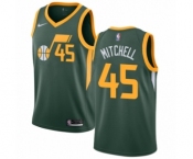 Youth Nike Utah Jazz #45 Donovan Mitchell Green Swingman Jersey - Earned Edition