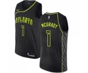 Youth Nike Atlanta Hawks #1 Tracy Mcgrady Swingman Black NBA Jersey - City Edition