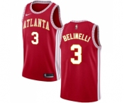 Youth Nike Atlanta Hawks #3 Marco Belinelli Authentic Red NBA Jersey Statement Edition