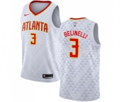 Youth Nike Atlanta Hawks #3 Marco Belinelli Swingman White NBA Jersey - Association Edition