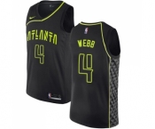 Youth Nike Atlanta Hawks #4 Spud Webb Swingman Black NBA Jersey - City Edition