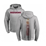 Football Washington Redskins #91 Ryan Kerrigan Ash Backer Pullover Hoodie