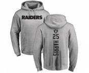 Football Women's Oakland Raiders #25 Erik Harris Ash Backer Pullover Hoodie