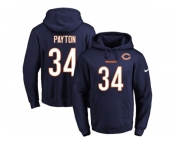 Nike Chicago Bears #34 Walter Payton Navy Blue Name & Number Pullover NFL Hoodie
