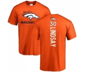 NFL Nike Denver Broncos #30 Phillip Lindsay Orange Backer T-Shirt