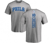 NBA Nike Philadelphia 76ers #10 Maurice Cheeks Ash Backer T-Shirt