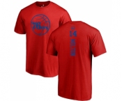 NBA Nike Philadelphia 76ers #14 Shake Milton Red One Color Backer T-Shirt
