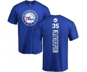 NBA Nike Philadelphia 76ers #35 Clarence Weatherspoon Royal Blue Backer T-Shirt