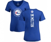 NBA Women's Nike Philadelphia 76ers #14 Shake Milton Royal Blue Backer T-Shirt