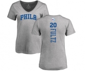 NBA Women's Nike Philadelphia 76ers #20 Markelle Fultz Ash Backer T-Shirt