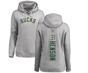 NBA Women's Nike Milwaukee Bucks #31 John Henson Ash Backer Pullover Hoodie