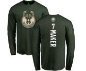 NBA Nike Milwaukee Bucks #7 Thon Maker Green Backer Long Sleeve T-Shirt