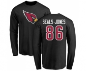 NFL Nike Arizona Cardinals #86 Ricky Seals-Jones Black Name & Number Logo Long Sleeve T-Shirt