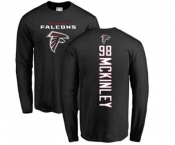 Football Atlanta Falcons #98 Takkarist McKinley Black Backer Long Sleeve T-Shirt