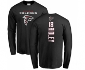 NFL Nike Atlanta Falcons #18 Calvin Ridley Black Backer Long Sleeve T-Shirt