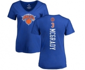 NBA Women's Nike New York Knicks #3 Tracy McGrady Royal Blue Backer T-Shirt