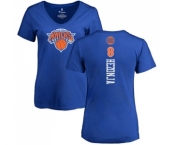 NBA Women's Nike New York Knicks #8 Mario Hezonja Royal Blue Backer T-Shirt