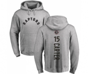 NBA Nike Toronto Raptors #15 Vince Carter Ash Backer Pullover Hoodie