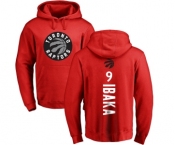 NBA Nike Toronto Raptors #9 Serge Ibaka Red Backer Pullover Hoodie