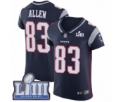 Men's Nike New England Patriots #83 Dwayne Allen Navy Blue Team Color Vapor Untouchable Elite Player Super Bowl LIII Bound NFL Jersey