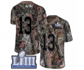 Men's Nike New England Patriots #13 Phillip Dorsett Camo Rush Realtree Limited Super Bowl LIII Bound NFL Jersey