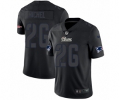 Men's Nike New England Patriots #26 Sony Michel Limited Black Rush Impact NFL Jersey