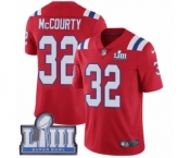 Men's Nike New England Patriots #32 Devin McCourty Red Alternate Vapor Untouchable Limited Player Super Bowl LIII Bound NFL Jersey