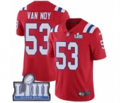 Men's Nike New England Patriots #53 Kyle Van Noy Red Alternate Vapor Untouchable Limited Player Super Bowl LIII Bound NFL Jersey