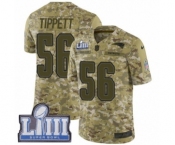 Men's Nike New England Patriots #56 Andre Tippett Limited Camo 2018 Salute to Service Super Bowl LIII Bound NFL Jersey