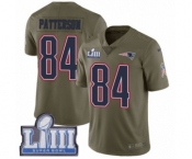 Men's Nike New England Patriots #84 Cordarrelle Patterson Limited Olive 2017 Salute to Service Super Bowl LIII Bound NFL Jersey