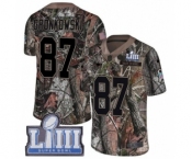 Men's Nike New England Patriots #87 Rob Gronkowski Camo Rush Realtree Limited Super Bowl LIII Bound NFL Jersey