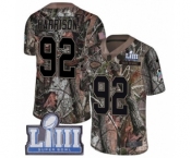 Men's Nike New England Patriots #92 James Harrison Camo Rush Realtree Limited Super Bowl LIII Bound NFL Jersey