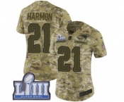 Women's Nike New England Patriots #21 Duron Harmon Limited Camo 2018 Salute to Service Super Bowl LIII Bound NFL Jersey