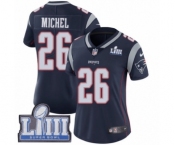 Women's Nike New England Patriots #26 Sony Michel Navy Blue Team Color Vapor Untouchable Limited Player Super Bowl LIII Bound NFL Jersey