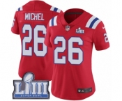 Women's Nike New England Patriots #26 Sony Michel Red Alternate Vapor Untouchable Limited Player Super Bowl LIII Bound NFL Jersey
