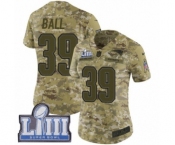 Women's Nike New England Patriots #39 Montee Ball Limited Camo 2018 Salute to Service Super Bowl LIII Bound NFL Jersey