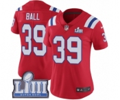 Women's Nike New England Patriots #39 Montee Ball Red Alternate Vapor Untouchable Limited Player Super Bowl LIII Bound NFL Jersey