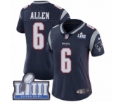 Women's Nike New England Patriots #6 Ryan Allen Navy Blue Team Color Vapor Untouchable Limited Player Super Bowl LIII Bound NFL Jersey