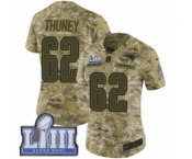 Women's Nike New England Patriots #62 Joe Thuney Limited Camo 2018 Salute to Service Super Bowl LIII Bound NFL Jersey