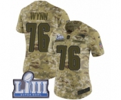 Women's Nike New England Patriots #76 Isaiah Wynn Limited Camo 2018 Salute to Service Super Bowl LIII Bound NFL Jersey
