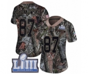 Women's Nike New England Patriots #87 Rob Gronkowski Camo Rush Realtree Limited Super Bowl LIII Bound NFL Jersey