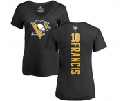NHL Women Adidas Pittsburgh Penguins #10 Ron Francis Black Backer T-Shirt